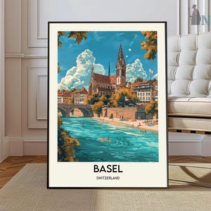 Basel Reiseplakat, Basel Wandkunst, Basel Poster, Basel Foto, Basel Dekor, Basel Schweiz, Basel Druck, Basel Stadtbild, Art Basel