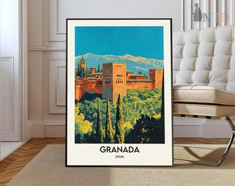 Granada Print, Granada Wall Art, Granada Poster, Granada Photo, Granada Poster Print, Granada Wall Décor, Granada spain, Andalusia, Spain