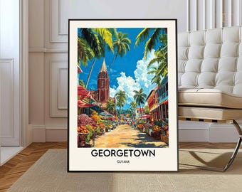 Georgetown poster, Georgetown Wall Art, Georgetown Print, Georgetown Photo, Georgetown Poster Print, Georgetown Guyana