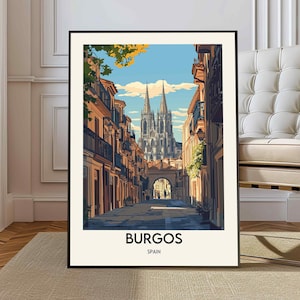 Burgos Poster, Burgos Wandkunst, Burgos Druck, Burgos Foto, Burgos Poster Druck, Burgos Reiseplakat, Burgos Kathedrale, Burgos Spanien