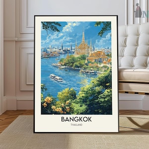 Bangkok Print, Bangkok Wall Art, Bangkok Poster, Bangkok Photo, Bangkok map, Bangkok Wall Décor, Bangkok Travel Poster, Bangkok Thailand