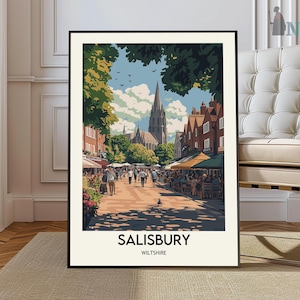 Salisbury poster, Salisbury Wall Art, Salisbury Print, Salisbury Photo, Salisbury Poster Print, Salisbury Travel Poster, Salisbury England