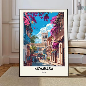 Mombasa Print, Mombasa Poster, Mombasa Wall Art, Mombasa Travel, Mombasa art print, Mombasa City artwork, Mombasa Photo, Mombasa Kenya Print