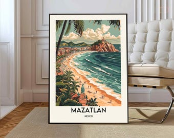 Mazatlán Print, Vintage poster, Mazatlán Art, Mazatlán Poster, Mazatlán Photo, Mazatlán Poster Print, Mexico poster, Travel gift