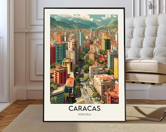 Caracas poster, Caracas wall art, Caracas print, Caracas photo, Caracas poster print, Caracas travel, Caracas map, Caracas Venezuela Poster
