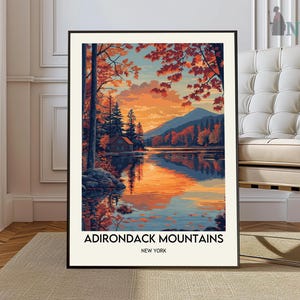 Adirondack Mountains Print, Adirondack Mountains Wall Art, Adirondack Poster, Adirondack Mountains Photo, New York Print, Lake Placid