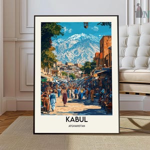 Impresión de Kabul, póster vintage, arte mural de Kabul, póster de Kabul, foto de Kabul, impresión de póster de Kabul, decoración de pared de Kabul, Afganistán Kabul