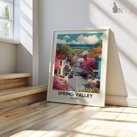 Spring Valley Poster, Spring Valley Wall Art, Spring Valley Print
