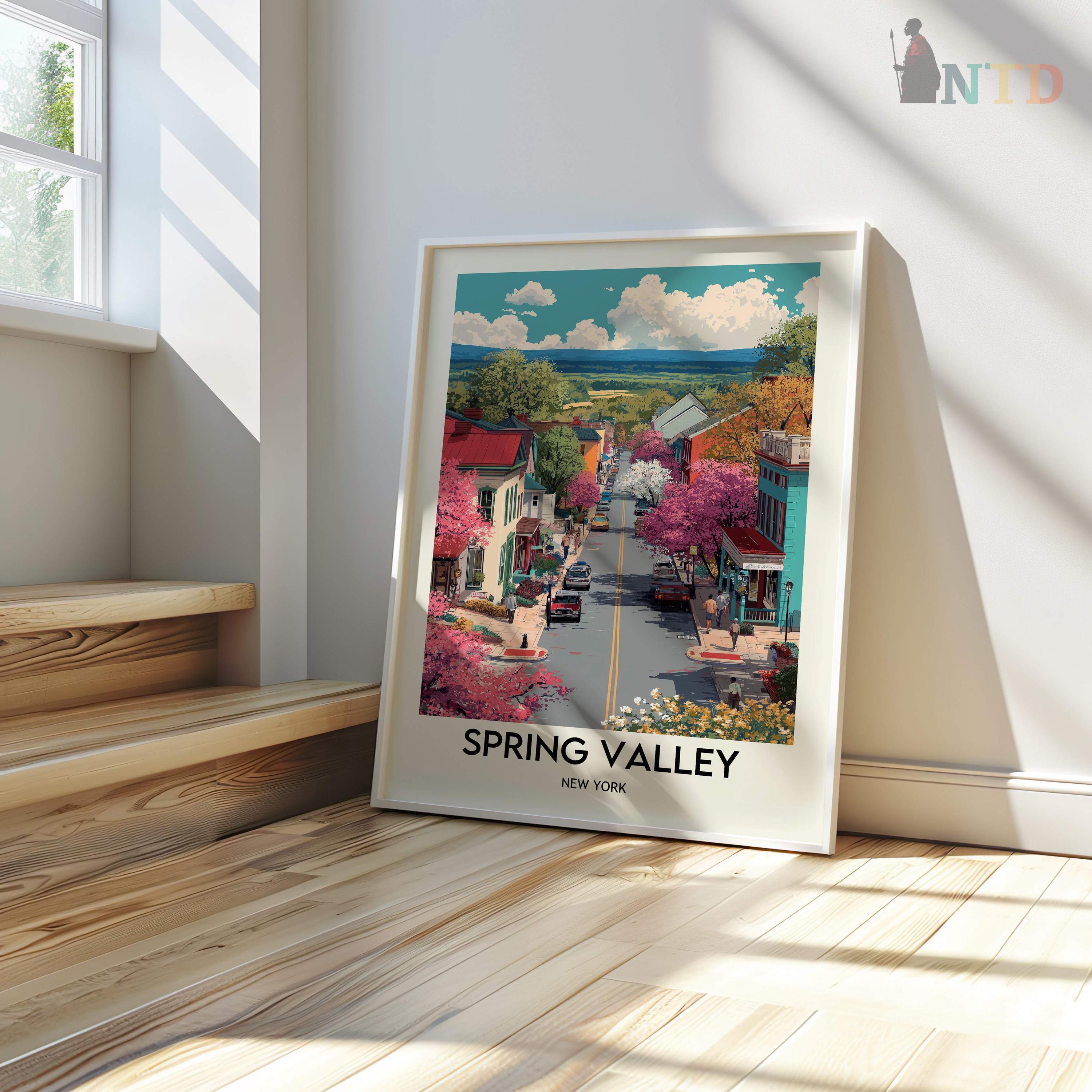 Spring Valley Poster, Spring Valley Wall Art, Spring Valley Print