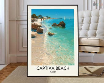 Captiva Beach-affisch, Captiva Beach-väggkonst, Captiva Beach-tryck, Captiva Beach-foto, Captiva Beach-affischtryck, Captiva Beach Florida