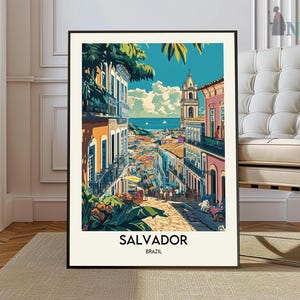Salvador Viagem Impressão Arte de Parede Salvador Decoração de Parede Decoração de Casa Salvador Presente Amantes da Arte Impressão de Arte de Parede Arte Brasil Arte de Parede Pôster