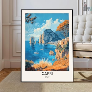Capri Print, Capri Wall Art, Capri Poster, Capri Photo, Capri Italy, Capri Tyrrhenian Sea,  Blue Grotto poster, Monte Solaro, Naples poster