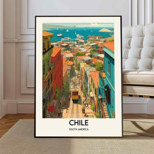 Chile Poster, Chile Wandkunst, Chile Druck, Chile Foto, Chile Poster Druck, Chile Reiseplakat, Santiago Chile, Santiago Plakat