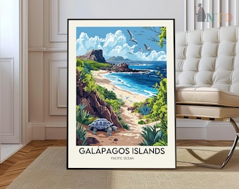 Galapagos Islands Travel Print | Galapagos | Ecuador | Travel Poster | Galapagos Poster | Travel | Galapagos Print | Galapagos Photo |