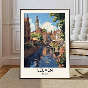 Plakat Leuven, Sztuka ścienna Leuven, Wydruk Leuven, Zdjęcie Leuven, Wydruk plakatu Leuven, Plakat podróżniczy Leuven, Plakat Belgiuj