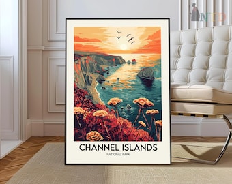 Impresión/Póster del Parque Nacional de las Islas del Canal, Póster del Parque Nacional, Póster del Parque Nacional de las Islas del Canal, Islas del Canal