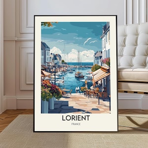 Pôster de Lorient, arte de parede de Lorient, impressão de Lorient, foto de Lorient, impressão de pôster de Lorient, pôster de viagem de Lorient, pôster de Lorient Brittany