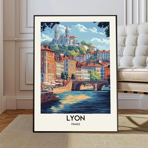 Lyon poster, Lyon Wall Art, Lyon Print, Lyon Photo, Lyon Poster Print, Lyon Travel Poster, Lyon France, Lyon map