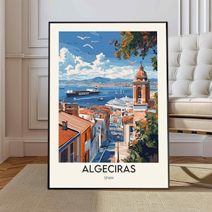 Algeciras Poster, Algeciras Wandkunst, Algeciras Druck, Algeciras Foto, Algeciras Poster Druck, Algeciras Spanien, Algeciras Stadthafen