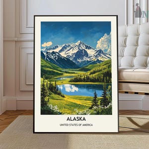 Alaska print, kunst aan de muur Alaska, Alaska poster, Alaska foto, Alaska poster print, Alaska wanddecoratie, Alaska reizen poster, Anchorage poster