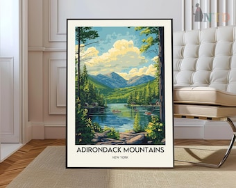 Adirondack Mountains Print, Adirondack Mountains Wall Art, Adirondack Poster, Adirondack Mountains Photo, New York Print, Lake Placid