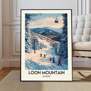 thumbnail image 2 of Loon Mountain NH - Glossy Multicolor Sticker Decal (4") 2 of 6