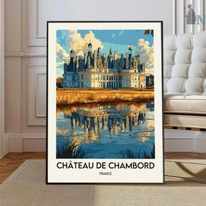 Château de Chambord Print Loire Valley Castle Art French Renaissance Architecture Poster Historic France Wall Decor Royal Chateau