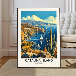 Stampa dell&#39;isola di Catalina, arte murale dell&#39;isola di Catalina, poster dell&#39;isola di Catalina, foto dell&#39;isola di Catalina, isola di Santa Catalina, arte dell&#39;isola di Catalina