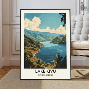 Lake Kivu poster, Lake Kivu Wall Art, Lake Kivu Print, Lake Kivu Photo, Lake Kivu Poster Print, Lake Kivu Travel Poster, Lake Kivu Gift