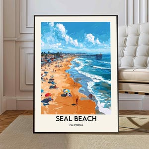 Poster Seal Beach, art mural Seal Beach, impression Seal Beach, photo Seal Beach, impression affiche Seal Beach, affiche Seal Beach Orange County