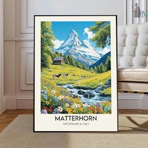 Matterhorn Print, Matterhorn Poster, Matterhorn Wall Art, Matterhorn Travel, Matterhorn art print, Matterhorn artwork, Switzerland print