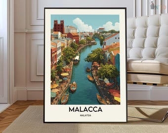 Malacca poster, Malacca Wall Art, Malacca Print, Malacca Photo, Malacca Poster, Malacca Travel, Malacca city, Malacca map