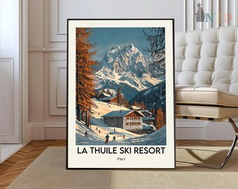 La Thuile poster, La Thuile Wall Art, La Thuile Print, La Thuile Photo, La Thuile Poster Print, La Thuile Travel Poster, Aosta Valley poster