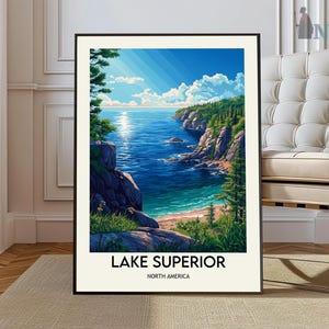 Lake Superior poster, Lake Superior Wall Art, Lake Superior Print, Lake Superior Photo, Lake Superior art, Lake Superior Great Lakes poster