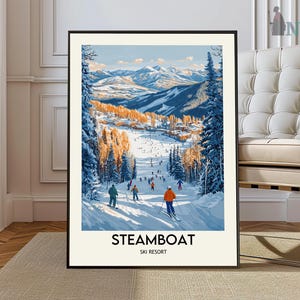 Steamboat Ski Resort Poster: Colorado Ski Town USA Wall Art