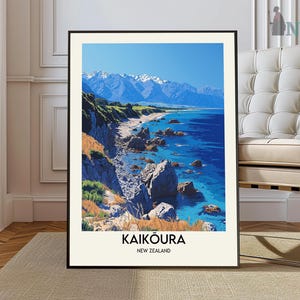 Kaikoura Travel Print Wall Art Kaikoura Wall Hanging Home Décor Kaikoura Gift Art Lovers New Zealand Art Lover Gift Print Art