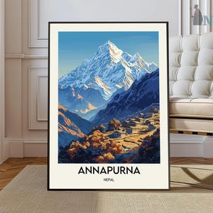 Annapurna Wall Art, Annapurna Wall Decor, Annapurna Poster, Annapurna Home Decor, Annapurna Travel Gift, Annapurna Travel Print