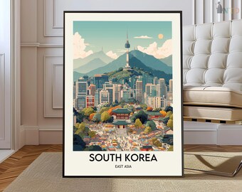 South Korea poster, South Korea Wall Art, South Korea Print, South Korea Photo, South Korea Poster Print, South Korea Travel, Seoul poster