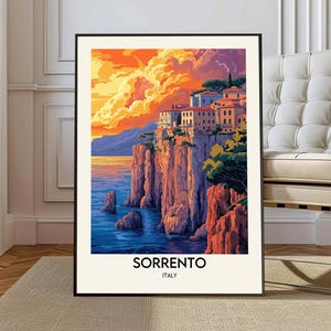 Sorrento Travel Print Wall Art Sorrento Wall Hanging Home Décor Sorrento Gift Art Lovers Italy Art Lover Gift Sorrento Print Sorrento Art