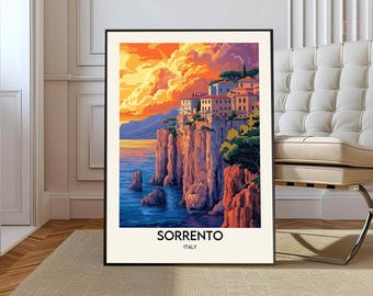 Sorrento Travel Print Wall Art Sorrento Wall Hanging Home Décor Sorrento Gift Art Lovers Italy Art Lover Gift Sorrento Print Sorrento Art
