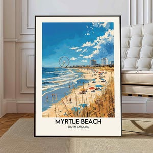 Myrtle Beach Reiseplakat, Myrtle Beach Wandkunst, Myrtle Beach Plakat-Druck, Myrtle Beach Foto, Myrtle Beach Dekor, Myrtle Beach SC Plakat