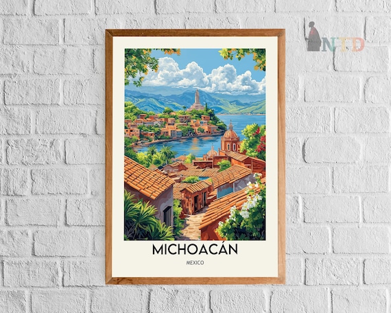 Michoacán Poster, Michoacán Wall Art, Michoacán Print, Michoacán