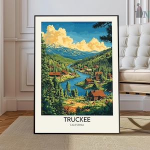 Truckee Druck, Truckee Wandkunst, Truckee Poster, Truckee Foto, Truckee Sierra Nevada Kunst, Truckee California, Truckee Lake Tahoe Plakat