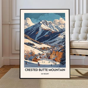 Póster de Crested Butte Mountain Resort, Arte mural de Crested Butte Mountain Resort, Crested Butte Mountain Resort, Montañas Elk de Crested Butte