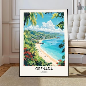 Grenada Print, Grenada Wall Art, Grenada Poster, Grenada Photo, Grenada Poster Print, Grenada Travel Poster, Grenada Caribbean poster