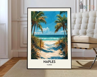 Napels print, Napels kunst aan de muur, Napels poster, Napels foto, Napels poster print, Napels reisposter, Napels, Florida,