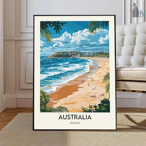 Australia Print, Australia Wall Art, Australia Poster, Australia Photo, Australia Poster Print, Australia Wall Decor, Manly beach Australia