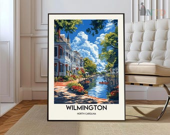 Wilmington Travel Poster North Carolina, Wilmington Wall Art, Wilmington Poster Print, Wilmington Photo, Wilmington Decor, USA