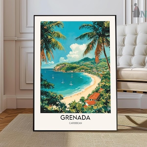 Grenada Print, Grenada Wall Art, Grenada Poster, Grenada Photo, Grenada Poster Print, Grenada Travel Poster, Grenada Caribbean poster