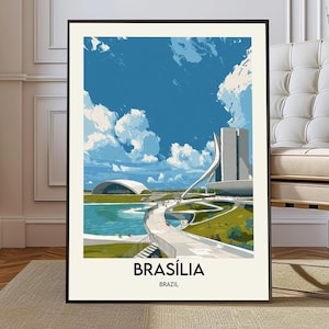 Brasilia print, Brasilia poster, Brasilia wall art, Brazil travel art, Brasilia decor, Brasilia gift, Brasilia artwork, Brasilia Brazil art
